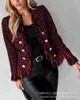 Women's Jackets Women Print Striped Coats Tassel Full Sleeve Open Stitch Coat Slim Fit Regular Splice Ladies Casual Outerwear 2024