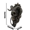 Crâne heurtoir de porte enfer diable corne crâne porte suspendue gothique maison résine décor Punk Satan crâne tête de mouton décoration murale pendentif 240130