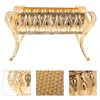 Dinnerware Sets Metal Fruit Plate Snack Tray Display Stand Storage Gold Plated Iron Serving Shelf