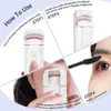 ANLAN Verwarmde Wimperkruller Oplaadbare Wimpers Clip Langdurige Wimperskrul Elektrische Wimperkruller Apparaat Make-up Gereedschap 240119