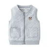 Boy Grey Waistcoat 28y Childrens Vest Cardigan Cotton With Pocket Sleeveless Vests Clothes Winter School Clothing Navy Blue 240130