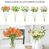 Decorative Flowers 69cm Artificial Rose Bouquet Peony Silk Leaves Flower Bud For DIY Arrangament Wedding Home Decoration Fake Plant