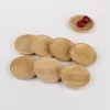 Dinnerware Sets 4 Pcs Bamboo Creative Small Plate Reusable Condiment Cups Side Dish Bowl Round Dip Soy Sauce Tableware Appetizers Cutlery