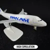 Scale 1 250 Metal Aviation Replica PAN AM B747 Aircraft Model Airplane Miniature Room Decor Xmas Gift Kids Toys for Boys 240124