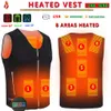 Gilet riscaldante uomo giacca invernale donna caldo gilet termico elettrico pesce escursionismo campeggio esterno infrarossi USB riscaldato 240202