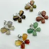 Anhänger Halsketten Naturstein Quarz Kristall Opal Tier Schmetterling Charme DIY Schmuck Machen Halskette Zubehör Frauen Geschenk 5 stücke