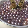 Pierres précieuses en vrac 11-12mm couleur bonbon Edison perle d'eau douce naturelle presque parfaite ronde personnalisable pendentif anneau gros bijoux perles