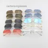 Moda Metal UV400 Koruma Rimless 18K Altın Erkek ve Kadın Güneş Gözlükleri Satış Tasarımcı Güneş Gözlükleri Kalkanı Retro Tasarım Gözlük Çerçeveleri Erkekler