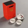 Chińska herbata z zestawem herbaty prezentowej kung fu herbatę przenośna czajniczka porcelanowa herbata gaiwan herbata filiżanki ceremonii herbaty narzędzie herbaty 240124