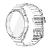 Titta på band 2st för Samsung Galaxy 4 5 6/5 Pro 40mm/44mm/45mm 6 Classic 47mm 46mm/42mm Band Case Clear TPU Strap Curved End End End