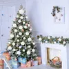 Party Decoration 4-10cm White Foam Christmas Balls Ornaments Xmas Tree Hanging Pendants For Home 2024 Year Navidad Gifts