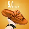 Pantoufles de basket-ball originales hommes diapositives marque été mâle pantoufle antidérapant EVA chaussures de plage doux semelle épaisse Slidee grande taille 47 240126