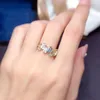 Cluster-Ringe Design-Stil Silber Aquamarin Ring für junges Mädchen 3 mm 5 mm natürliches Geburtstagsgeschenk Frau
