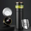 Tea Infuser Vacuum Flask Temperature LED Display 450ml Insulated Cup Stainless Steel Tumbler Thermos Bottle Travel Coffee Mug 240130