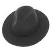 Bérets Rétro Classique Feutre Jazz Chapeau Fedora Avec Grand Bord Panama Pour Femmes Hommes Noir Kaki Top