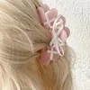 Hair Clips Acrylic Claw Sweet Girl Grab Clip Ribbon Tied Bowknot Acetate E0BE