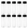 Storage Bottles 10Pcs Plastic Juice Bottle Transparent Coarse Cereals Container Beverage Durable Easy Install To Use