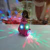 Princess Musical Dancing Angel Doll med 3D LED -lampor Musik och 360 ° Spinningelektrisk Fairy Girl Toy for Kids 240131