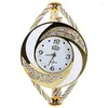 Armbanduhren Damen Quarzuhr CUSSI Strass Retro Armbanduhr Weibliche Frauen Mode Vintage Styling Band Dünne Band Uhr