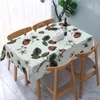 Nappe de table en forme de vigne de fraise, rectangulaire, ajustée, résistante à l'huile, motif de fruits, pour banquet