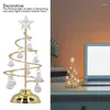 Christmas Decorations LED Tree Lamp Small Crystal Decorative Iron Night Light Ornament For Gift Ornaments