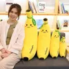 40-100cm Giant Soft Cartoon Smile Banana Plush Toys Stuffed Fruit Cushion Pillow Creative Girls Valentine's Gift Plush Toy Doll 240119