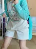 Dames Hoodies Y2k Aesthetics Cartoon 2024 Harajuku Kawaii Trui Fairycore Patchwork Sweatshirt Oversized E-girl O Hals Streetwear