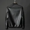 Plus size 8xl 7xl jaqueta de couro de inverno casaco masculino bomber motocicleta pu causal vintage preto motociclista bolso jaquetas com zíper 240130