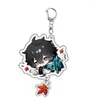 Keychains Game Honkai Star Rail Keychain Dan Heng Bronya Rand Asta HIMEKO Q Version Figur Akryl Keyring Chaveio för fans gåva