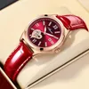 Relógios de pulso de alta qualidade casual pulseira de couro relógio simples feminino redondo design criativo dial relógio de quartzo versátil para mulheres