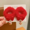 Hair Accessories 1pair Red Bow Children Rope Hairball Tang Suit Chinese Year Headwear Tassel Hanfu