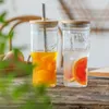 Water Bottles Cup With Straw And Lid Party Cups Lids Straws Bubble Tea Glass Drinking Beer Coffee Iced Reusable Sippy Bar