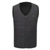 Men's Vests Men Autumn Winter Smart Heating Cotton Vest 9 Area Heated V Neck Women Outdoor Flexible Thermal Warm Jacket M-6XL