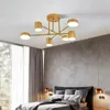 북유럽 천장 조명 다중 램프베이스 LED 거실/식당/침실 조명 방 천장 램프 AC110-220V를위한 흑백/금/금.