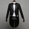 4Pcs Mens Tailcoat Gentlemen Formal Tuxedo Suit Doublebreasted Blazer SwallowTailed Coat Male Wedding Jackets Suits Blazers 240201