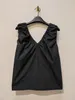 Bluzki kobiet Kuzuwata Japońska nowoczesna top z czołgiem w dekolcie luźna luźna bluzka bez rękawów kobiety 2024 Summer Shirring krótki vintage Blusa
