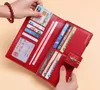 Women Anti theft brush Long wallets Genuine Leather Clutch bags ladies leather card holder wallet with photo Folding large capacity wallet for phone small handbag