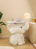 Home Decor Sculpture Elephant Statue Bedside Table Small Light Storage Rack Room Decor Creative Coffee Tables Housewarming Gift 240122