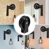 Pendant Lamps Cable Vintage Iron Wheel Pulley Lamp Wall Black Retro Accessories