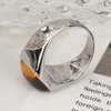 Tiger Eyes Stone Pierścień dla mężczyzn Srebrny kolor Naturalny kamień szlachetny prosty męski pierścionek z indyka biżuteria dla mężczyzn 240122