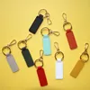 Keychains Colorful Waist Hanging Metal Keyring Pendant Lovely Couple Car Keychain Accessories Fashion Blank PU Leather Key Chain For Women