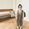 Winter Kinder Gestreiften Fleece Overalls Kind Junge Verdicken Warme Hosenträger Overall Mädchen Baby Plus Samt Hosen Kleinkind Hosen 240127