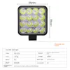 New mini square 16 light 48W car LED work light, off-road motorcycle modified spotlights