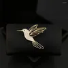 ブローチユニークなデザイン小鳥の男と女性スーツネックラインアクセサリーカーディガンピン固定装飾コートコサージジュエリー5396
