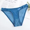 Calcinha feminina mulheres algodão virilha baixa cintura meninas sexy malha transparente sem costura briefs tanga