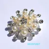 Brooches Vintage Jewelry Floral Rhinestone Brooch For Women Snowflake Pearl Pin Elegant Corsage Silver Color Lady Bridal Dress Ornaments