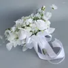 Fiori nuziali Peonia Artificiale Bianco Seta Rosa Bouquet da sposa di alta qualità Decor Fiori finti Accessori per la casa Artigianato