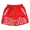 T-shirt Art Shirt Swim Trunks Thirt Thirt Tshirt Rhude Men Designer Tshirts for Mens 24ss Rhude Shorts Męs