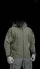 Hardshell wasserdichte Herrenjacke, militärischer taktischer Anzug, Outdoor-Angeln, Wandern, Camping, Trainingsanzug, Mantel, Windjacken mit mehreren Taschen, 240122