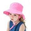 Cappelli 2024 Estate Del Bambino Cappello Da Sole Per Bambini All'aperto Collo Copertura Dell'orecchio Protezione Anti UV Berretti Da Spiaggia Della Ragazza del Ragazzo di Nuoto Per 0-3 anni